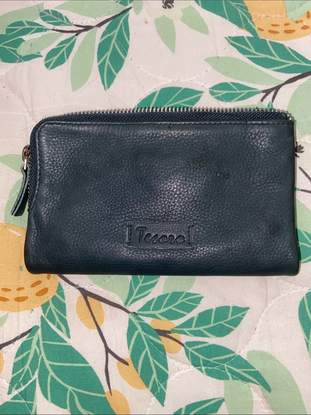 HJP GREEN LEATHER WALLET GERMANY Soft Supple Teal TESORO